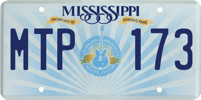MS license plate MTP173
