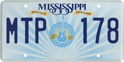 MS license plate MTP178