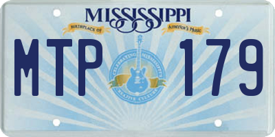 MS license plate MTP179