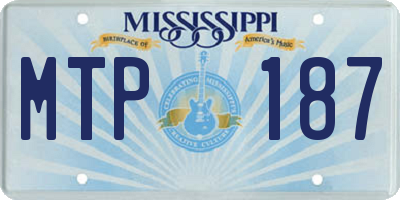 MS license plate MTP187