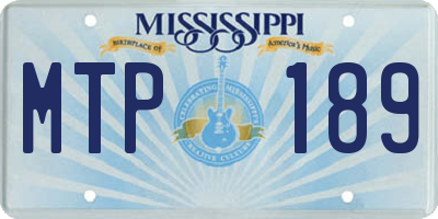 MS license plate MTP189