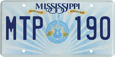 MS license plate MTP190