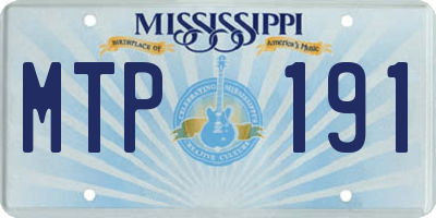 MS license plate MTP191