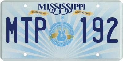 MS license plate MTP192