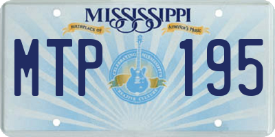 MS license plate MTP195