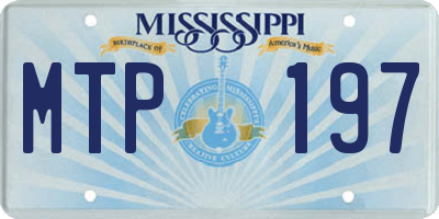 MS license plate MTP197