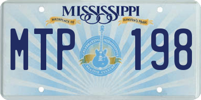 MS license plate MTP198