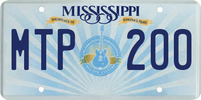MS license plate MTP200