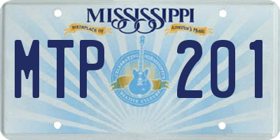 MS license plate MTP201