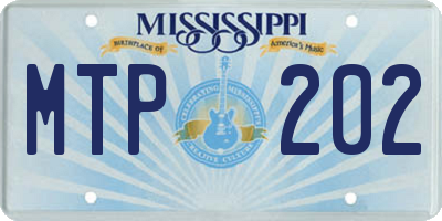 MS license plate MTP202