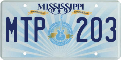 MS license plate MTP203
