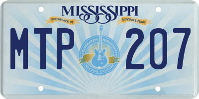 MS license plate MTP207