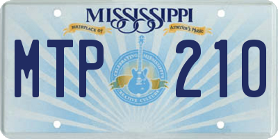 MS license plate MTP210