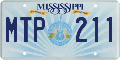 MS license plate MTP211