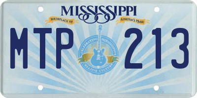 MS license plate MTP213