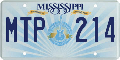 MS license plate MTP214