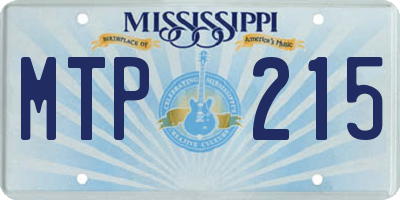 MS license plate MTP215