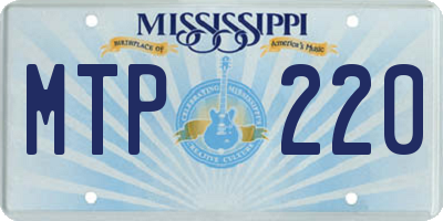 MS license plate MTP220