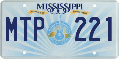 MS license plate MTP221