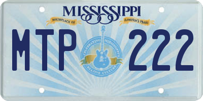 MS license plate MTP222