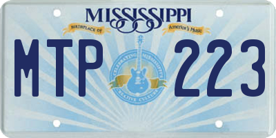 MS license plate MTP223