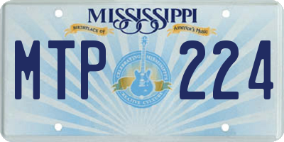 MS license plate MTP224