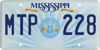 MS license plate MTP228