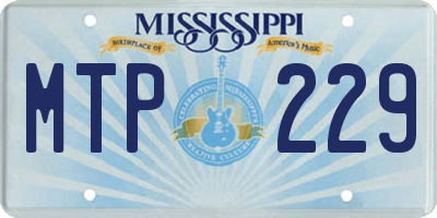 MS license plate MTP229
