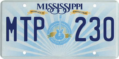 MS license plate MTP230
