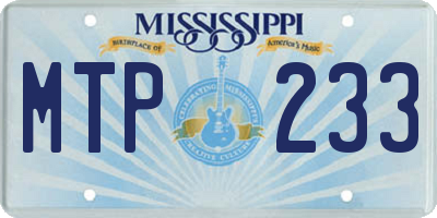 MS license plate MTP233