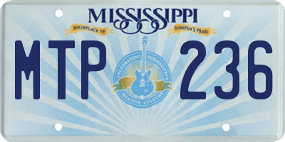 MS license plate MTP236