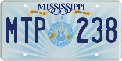 MS license plate MTP238