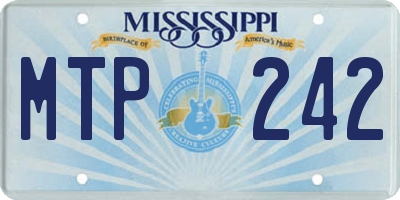 MS license plate MTP242