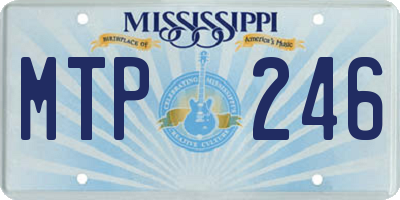MS license plate MTP246