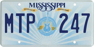MS license plate MTP247