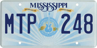 MS license plate MTP248
