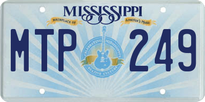 MS license plate MTP249
