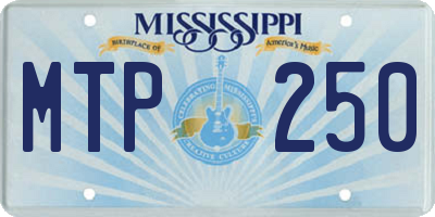 MS license plate MTP250