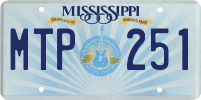 MS license plate MTP251