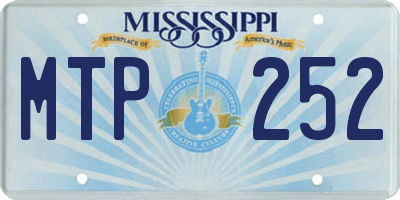 MS license plate MTP252