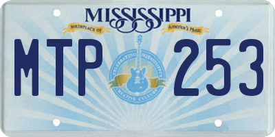 MS license plate MTP253