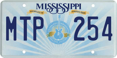 MS license plate MTP254