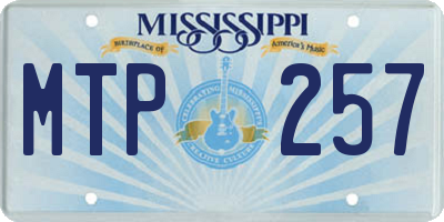 MS license plate MTP257