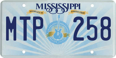 MS license plate MTP258