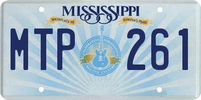 MS license plate MTP261