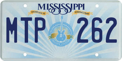 MS license plate MTP262