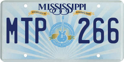 MS license plate MTP266