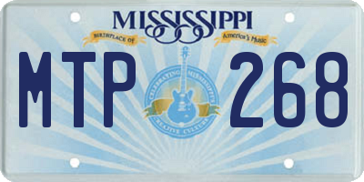 MS license plate MTP268