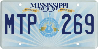 MS license plate MTP269