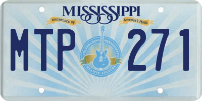 MS license plate MTP271